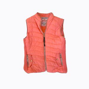 Quilted Puffer Vest Med Melon Spring Transitional Activewear Sporty Gorp Outdoor